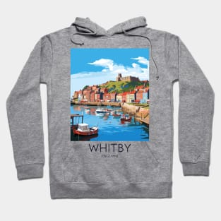 A Pop Art Travel Print of Whitby - England Hoodie